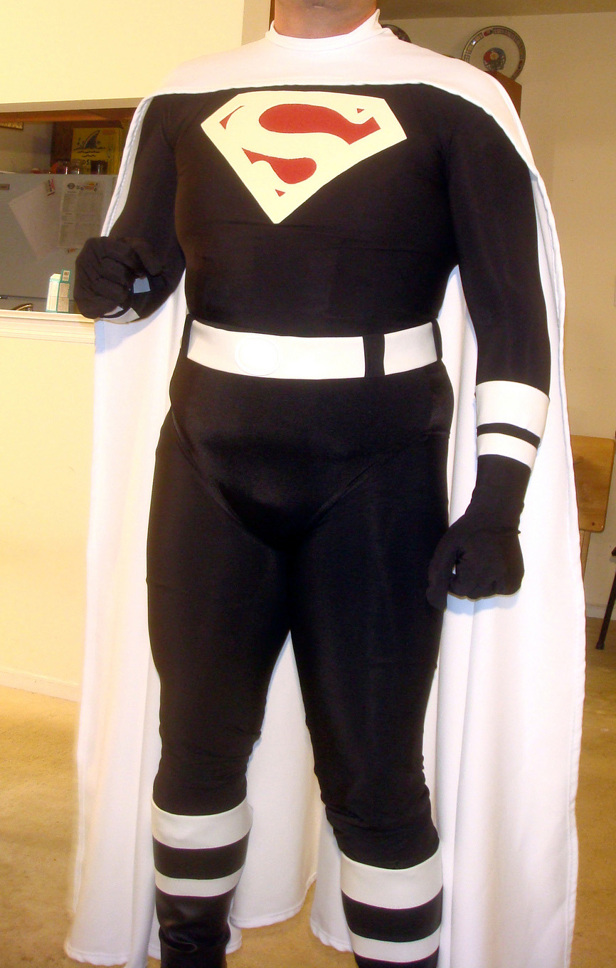 Black Superman Cosplay Costume Halloween Catsuit